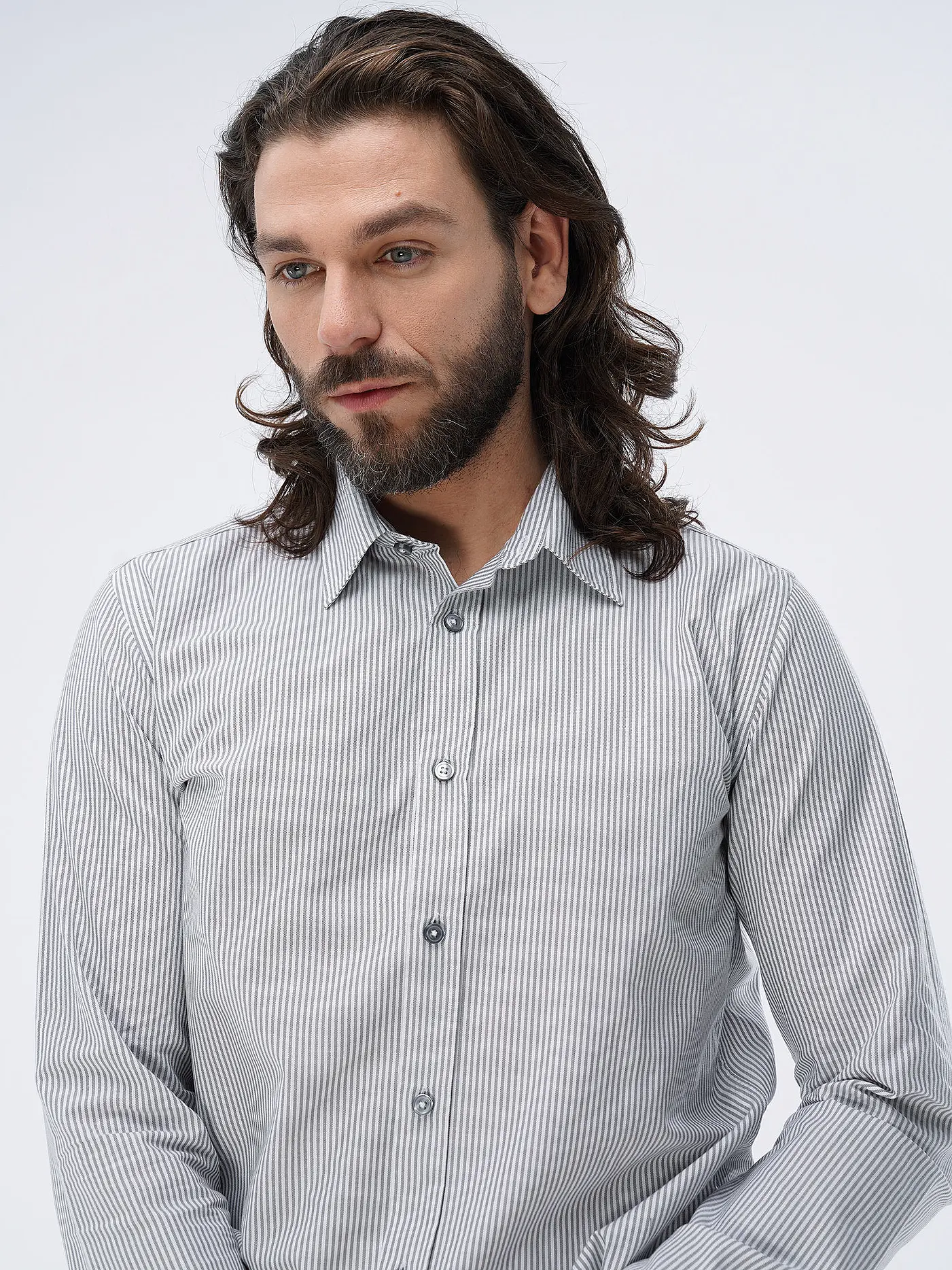 BOSS | Hemd Slim Fit ROAN | grau